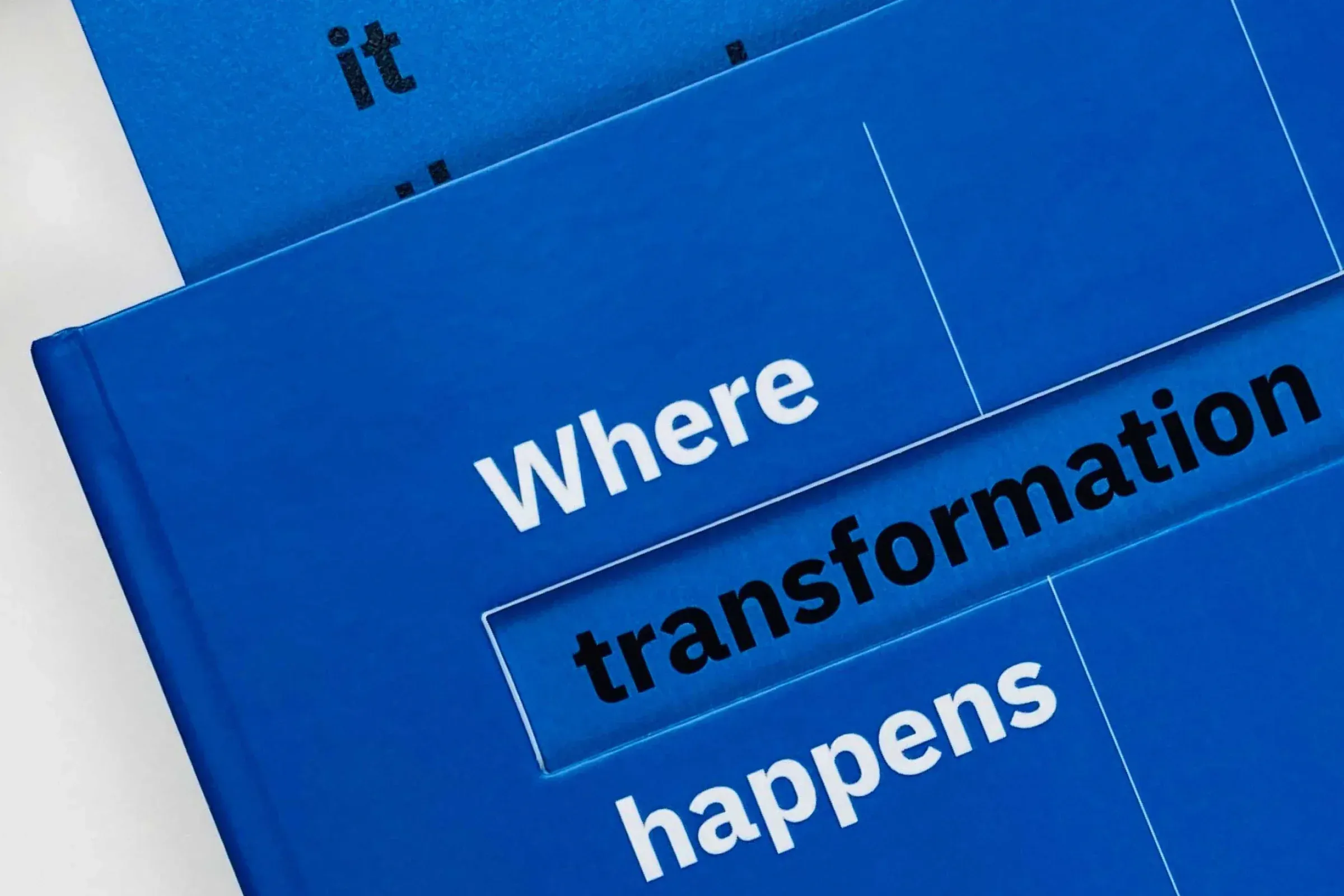 The blue IBM Garage book cover, reading Where transformation happens